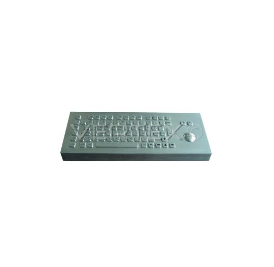 IP65 Desk Industrial Keyboard Stainless Steel - Trackball